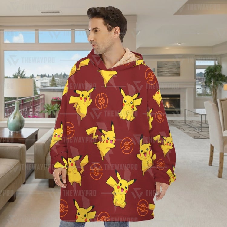 Pokemon-Pikachu-Fleece-Hoodie-Blanket-3
