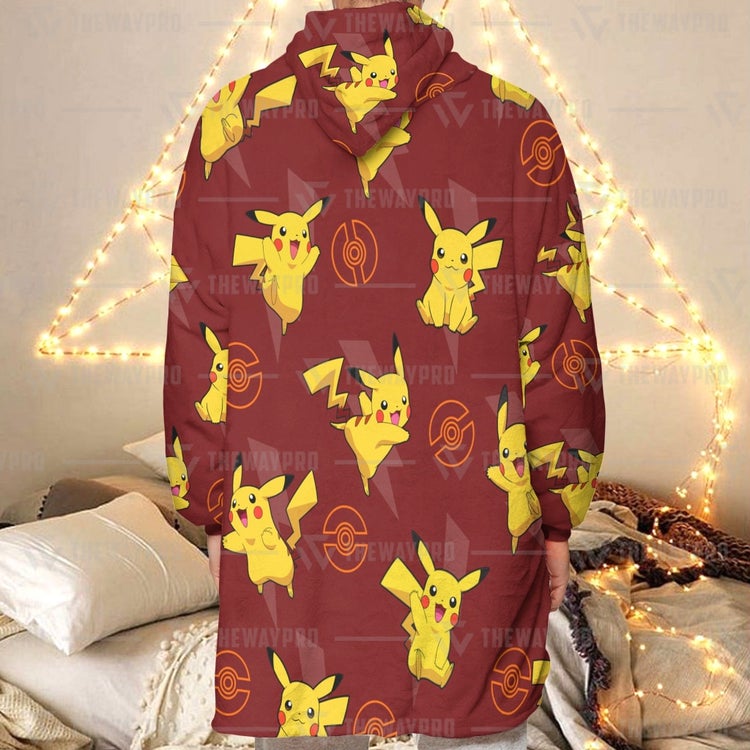 Pokemon Pikachu Fleece Hoodie Blanket Pokemon Pikachu Fleece Hoodie Blanket