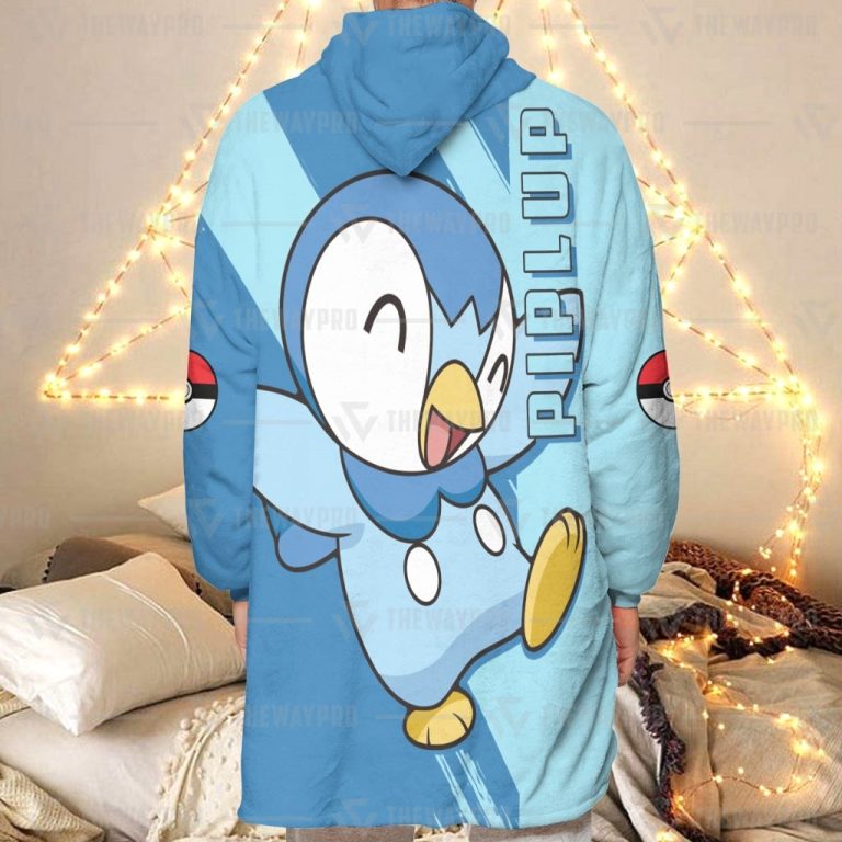 Pokemon-Piplup-Fleece-Hoodie-Blanket-2
