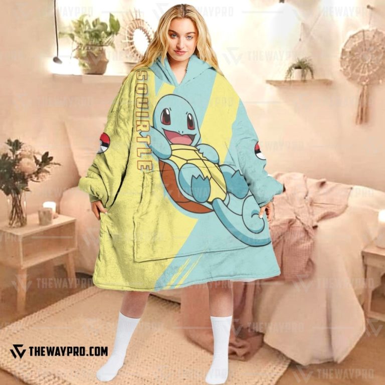 Pokemon-Squirtle-Fleece-Hoodie-Blanket-1