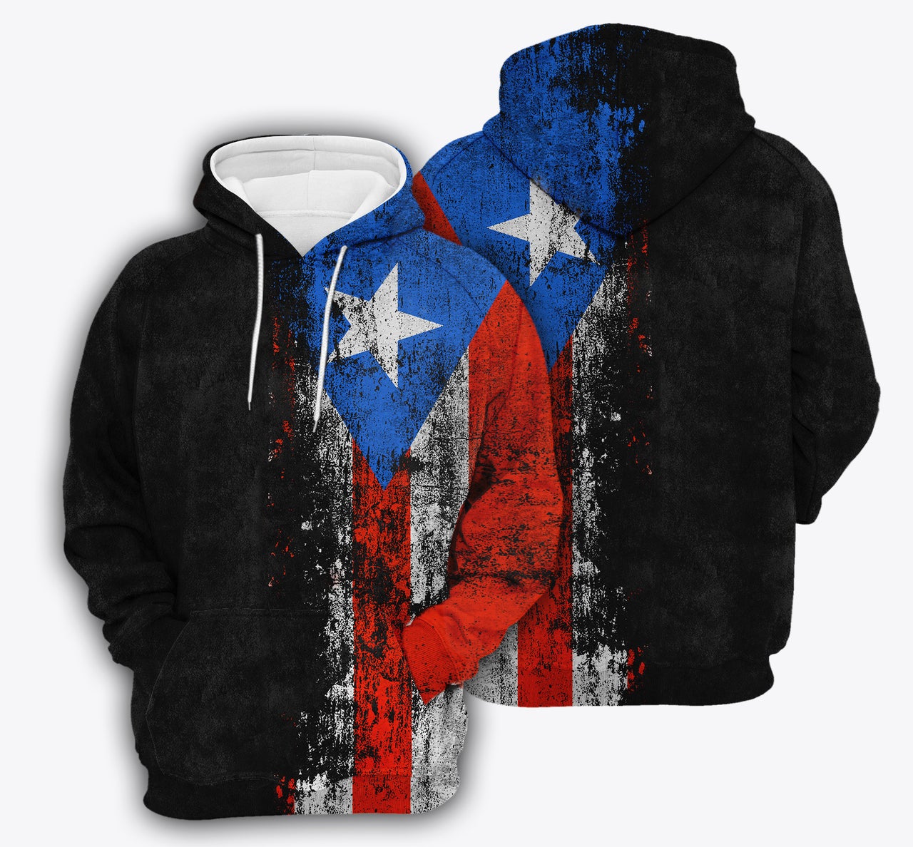 Puerto Rico Puerto Rican Flag Grunge Distressed Hoodie Puerto Rico Puerto Rican Flag Grunge Distressed Hoodie