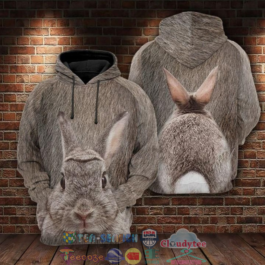 Rabbit Grey 3D Hoodie Rabbit Grey 3D Hoodie