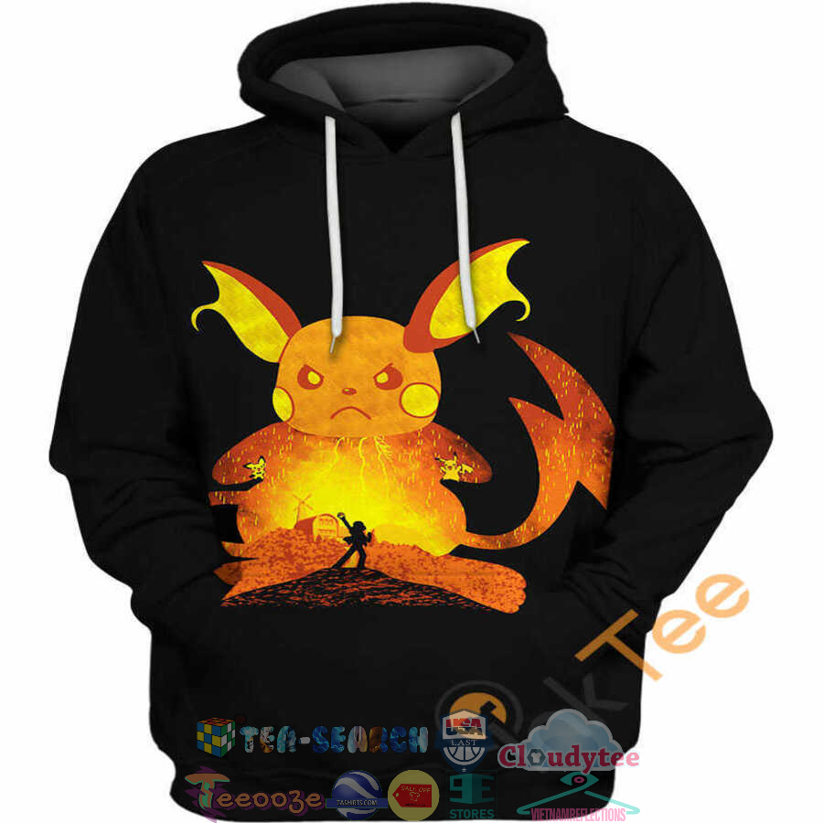 Raichu Pichu Pikachu Pokemon Hoodie 3D Raichu Pichu Pikachu Pokemon Hoodie 3D