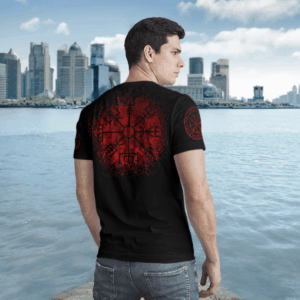 Raven Vegvisir Red Black 3D Shirt