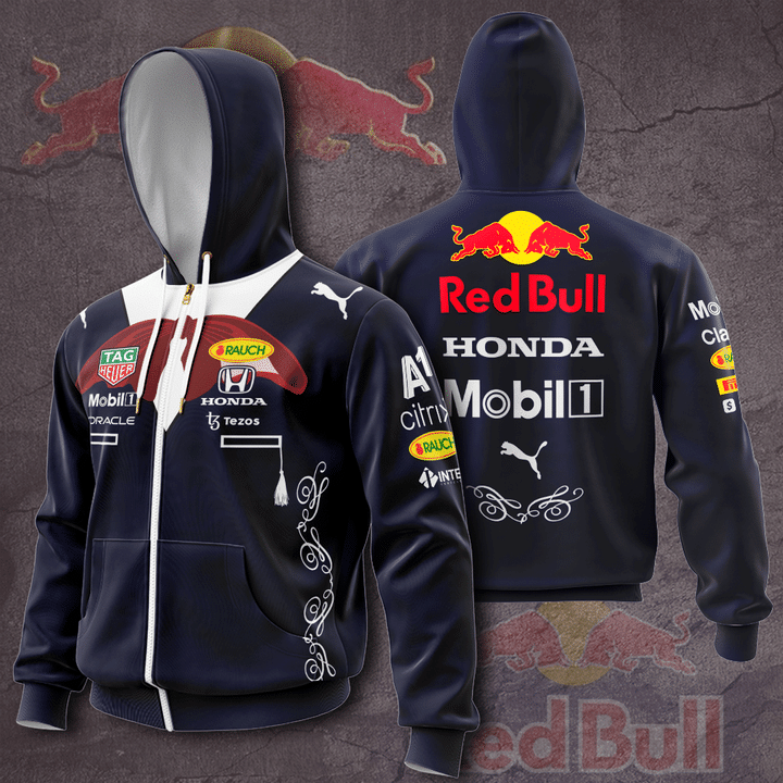 Redbull Racing Mobil1 Honda 3D Shirt Redbull Racing Mobil1 Honda 3D Shirt
