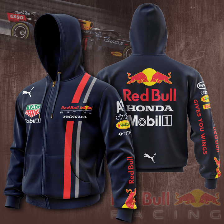 Redbull Racing Mobil1 Honda Navy 3D Shirt Redbull Racing Mobil1 Honda Navy 3D Shirt