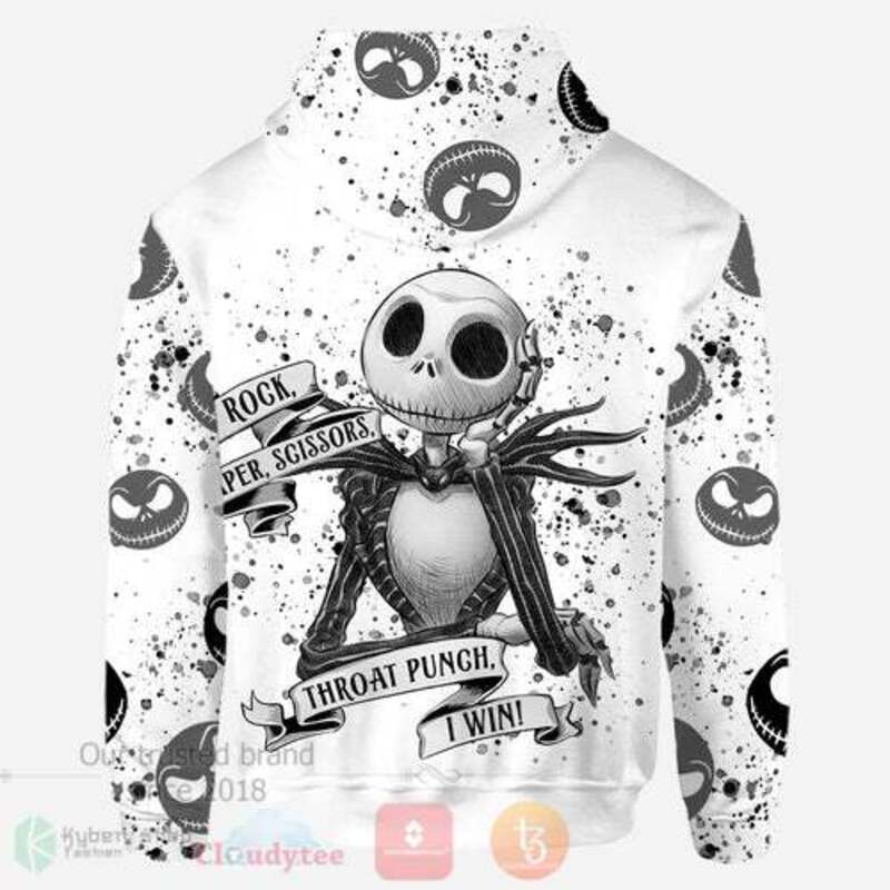 Rock Paper Scissors Throat Punch I Win Skellington Personalized 3D Hoodie Rock Paper Scissors Throat Punch I Win Skellington Personalized 3D Hoodie