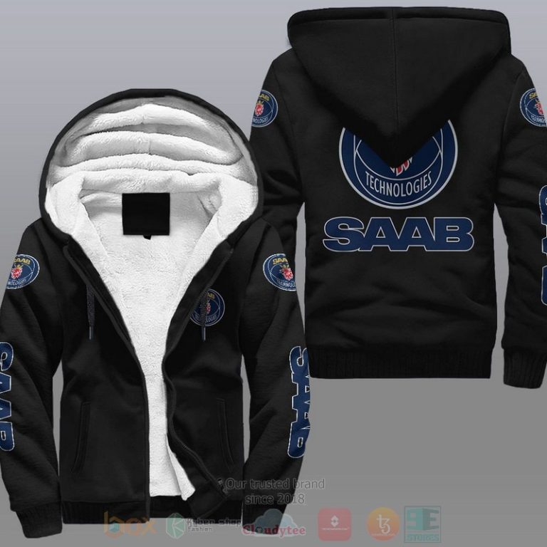 Saab-Automobile-Car-Fleece-Hoodie-1