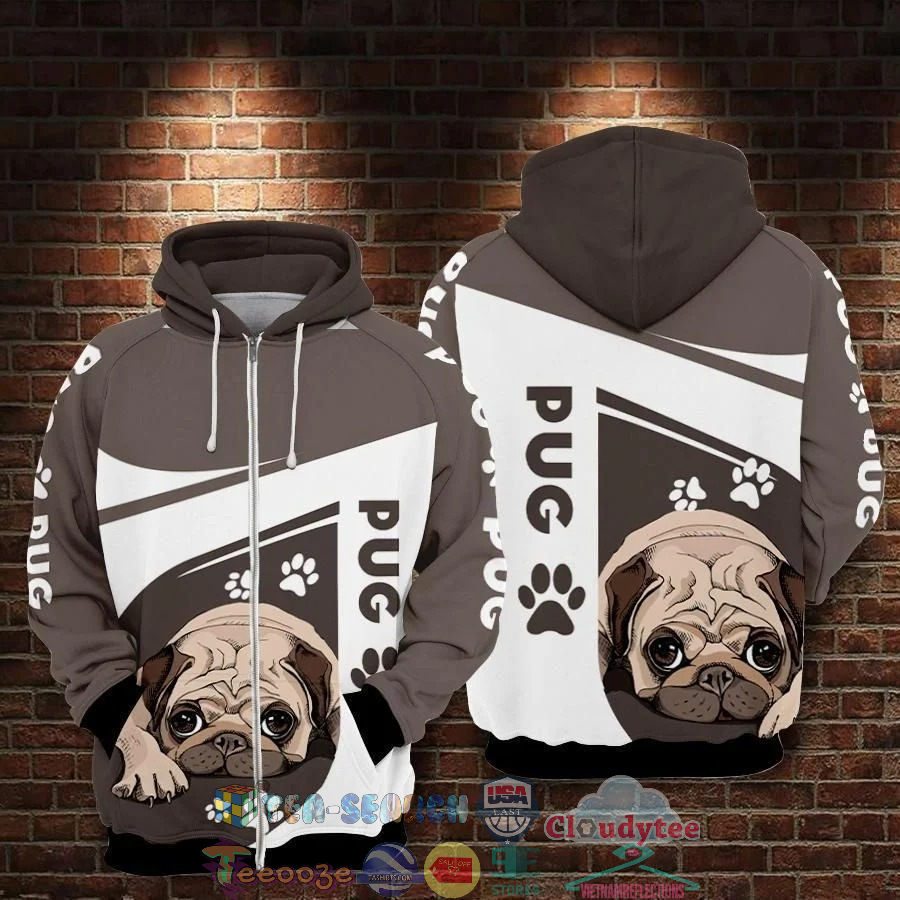 Sad Pug Dog 3D Hoodie Sad Pug Dog 3D Hoodie