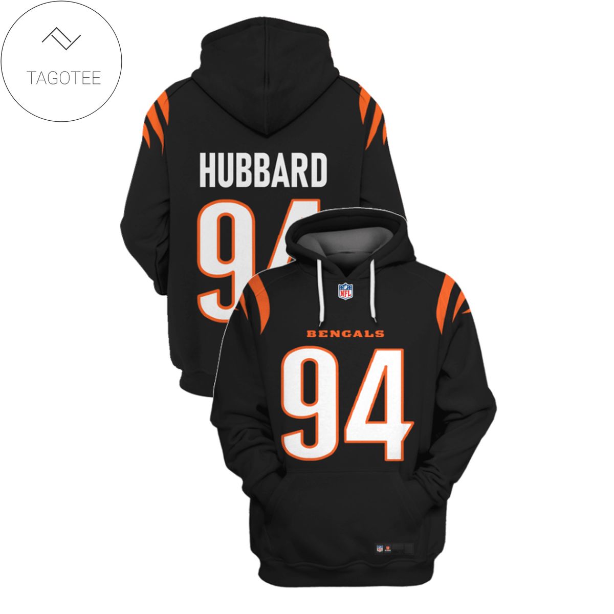 Sam Hubbard No 94 Cincinnati Bengals Black Hoodie Sam Hubbard No 94 Cincinnati Bengals Black Hoodie
