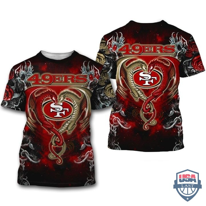 San Francisco 49Ers Dragon Nfl 3D Hoodie T-Shirt San Francisco 49Ers Dragon Nfl 3D Hoodie T-Shirt