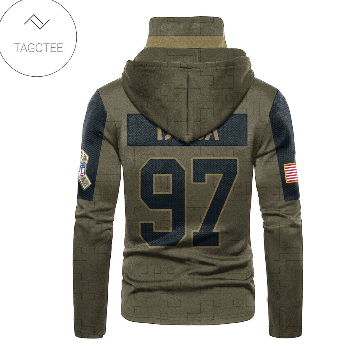 San Francisco 49Ers Number 97 Nick Bosa Mask Hoodie San Francisco 49Ers Number 97 Nick Bosa Mask Hoodie