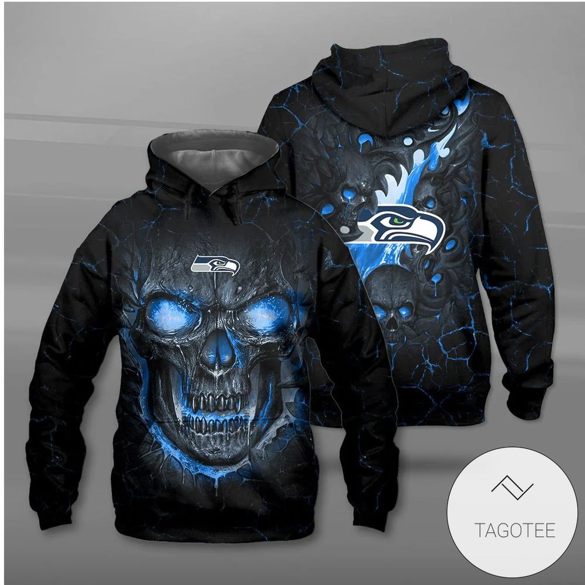 Seattle Seahawks Lava Skull Hoodie Seattle Seahawks Lava Skull Hoodie