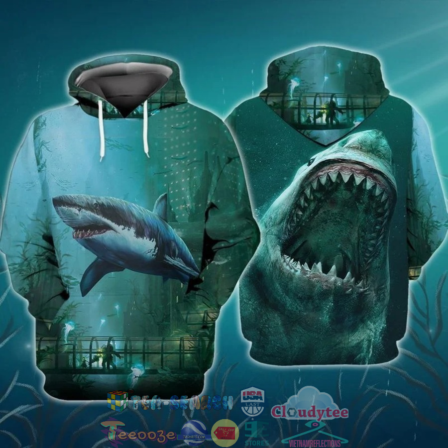 Shark Aquarium 3D Hoodie Shark Aquarium 3D Hoodie