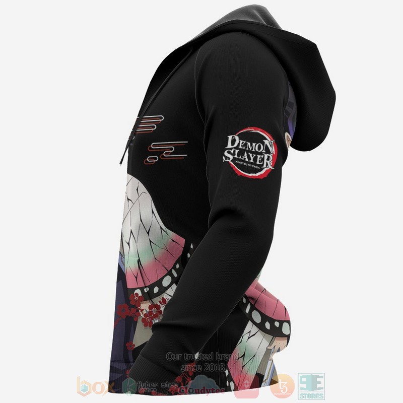 Shinobu Kocho Custom Kimetsu Anime Black 3D Hoodie Shinobu Kocho Custom Kimetsu Anime Black 3D Hoodie