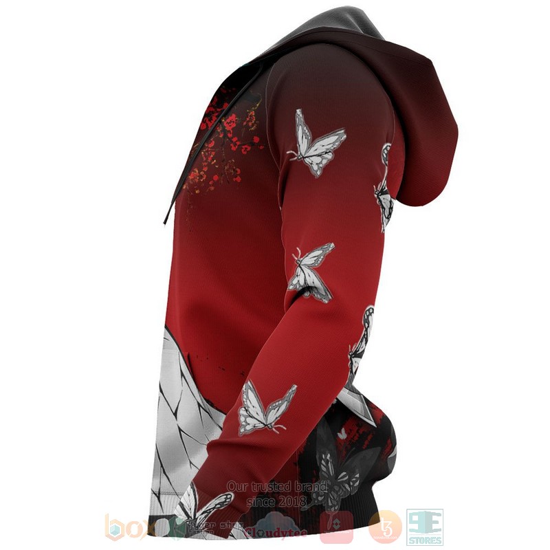 Shinobu Kocho Custom Kimetsu Anime Red 3D Hoodie Shinobu Kocho Custom Kimetsu Anime Red 3D Hoodie