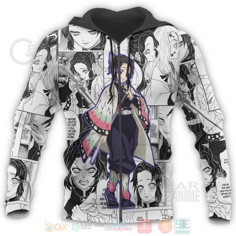 Shinobu Kocho Kimetsu Anime-Manga 3D Hoodie Shinobu Kocho Kimetsu Anime-Manga 3D Hoodie