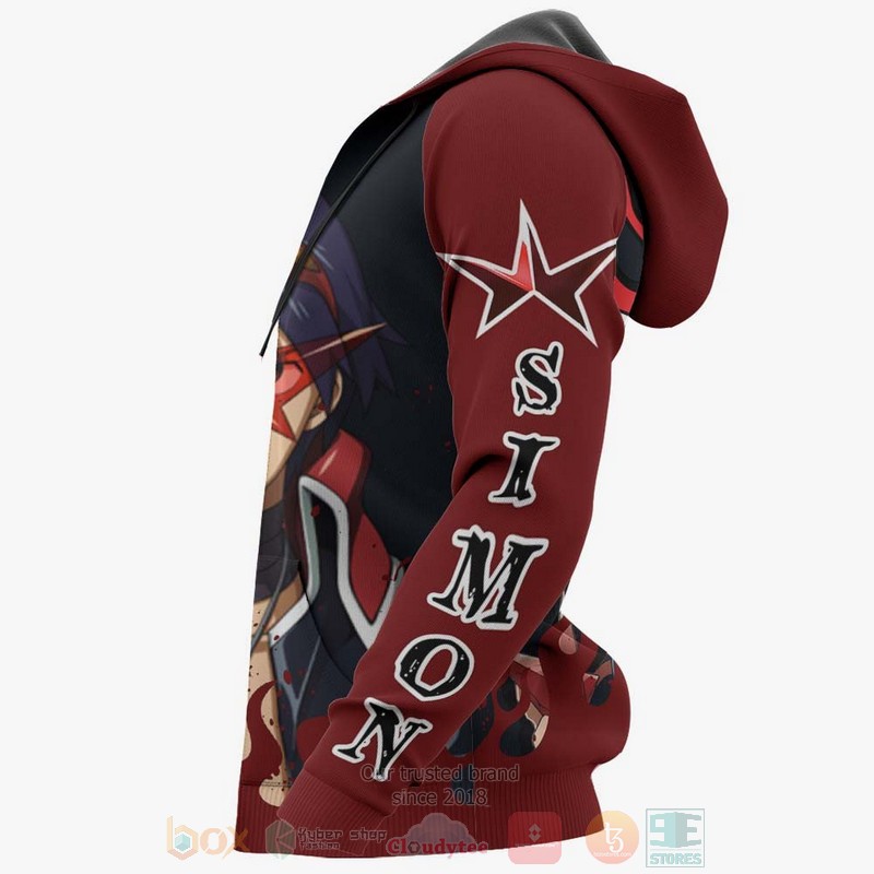 Simon Custom Tengen Toppa Gurren Lagann Anime 3D Hoodie Simon Custom Tengen Toppa Gurren Lagann Anime 3D Hoodie