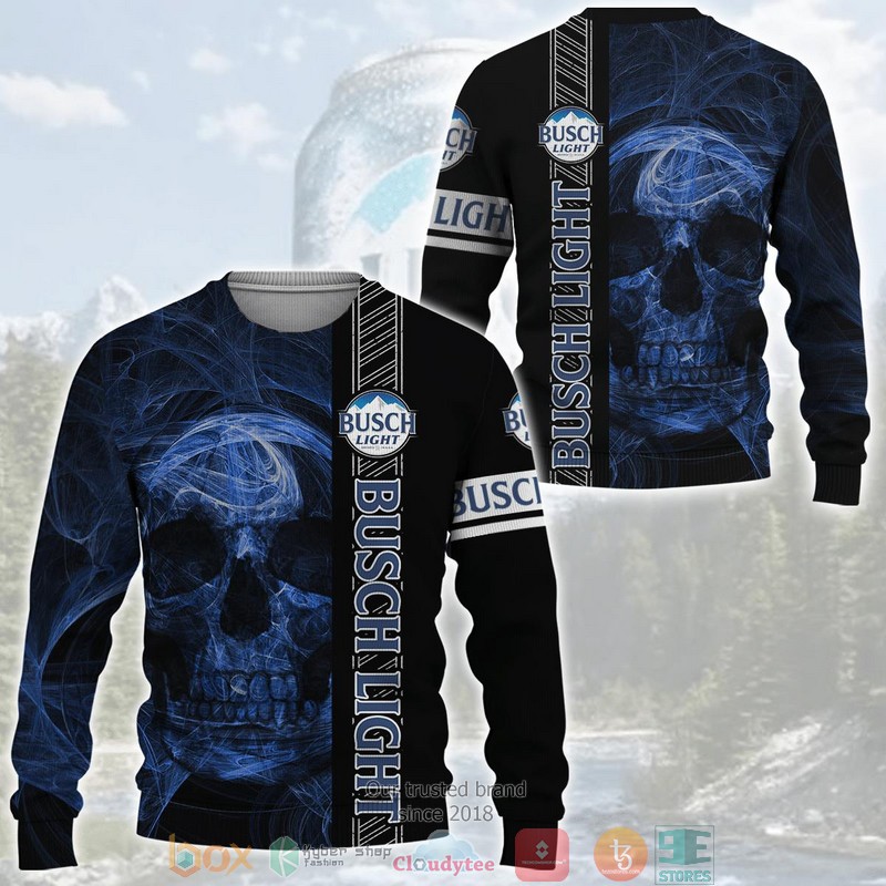 Skull Busch Light Beer 3D Shirt Skull Busch Light Beer 3D Shirt