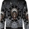 Skull Chief Pattern Native American 3D Shirt