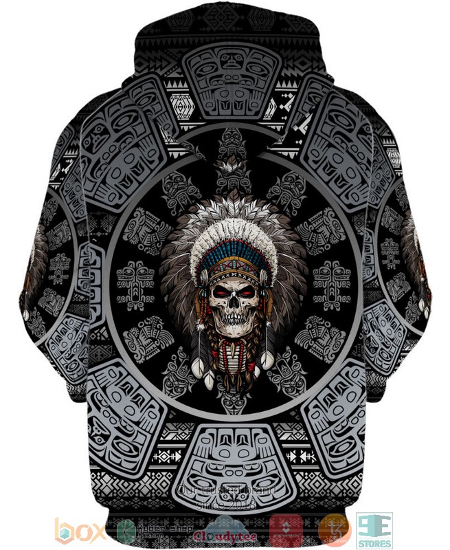 Skull-Chief-Pattern-Native-American-3D-Shirt-Hoodie-2