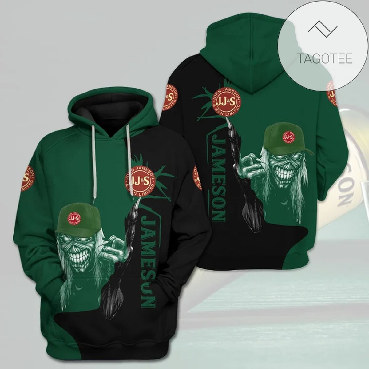 Skull Jameson All Over Print Hoodie Skull Jameson All Over Print Hoodie