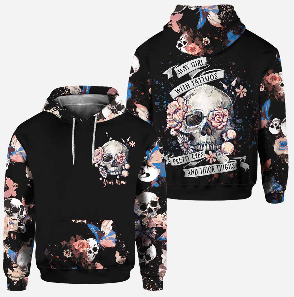 Skull-May-Girl-With-Tattoos-Personalized-All-Over-Printed-Hoodie-And-Leggings-2
