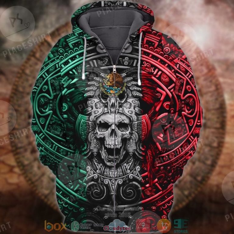 Skull-Mexican-Tribal-3D-Shirt-Hoodie-3