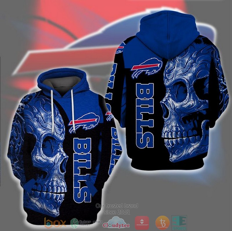 Skull Nfl Buffalo Bills 3D Hoodie Skull Nfl Buffalo Bills 3D Hoodie