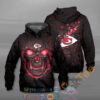 Skull Nfl Kansas City Chiefs Hoodie 3D