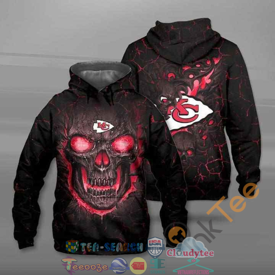 Skull Nfl Kansas City Chiefs Hoodie 3D Skull Nfl Kansas City Chiefs Hoodie 3D