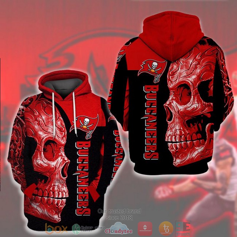 Skull Nfl Tampa Bay Buccaneers 3D Hoodie Skull Nfl Tampa Bay Buccaneers 3D Hoodie