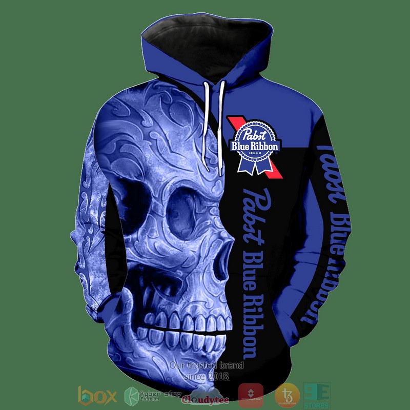 Skull Pabst Blue Ribbon 3D Shirt Skull Pabst Blue Ribbon 3D Shirt