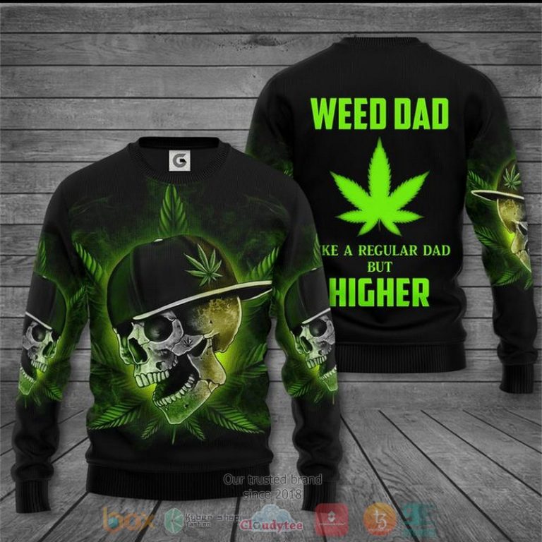 Skull-Weed-Dad-Like-A-Regular-Dad-But-Higher-3D-Shirt-Hoodie-3
