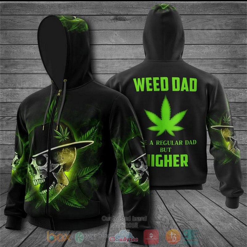 Skull Weed Dad Like A Regular Dad But Higher 3D Shirt Skull Weed Dad Like A Regular Dad But Higher 3D Shirt