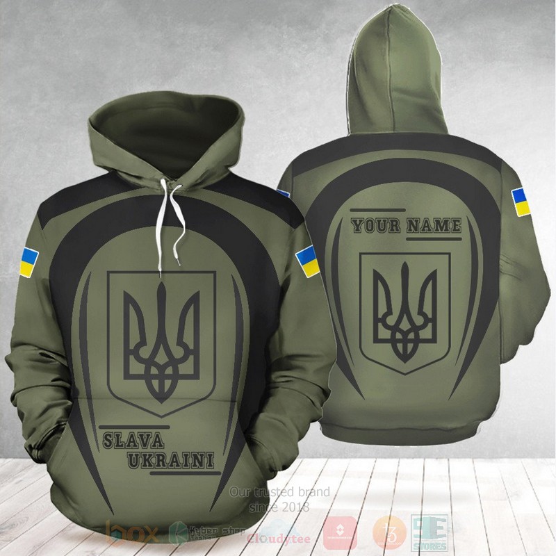 Slava Ukraini Ukraine Trident Symbol Ukrainian 3D Hoodie Slava Ukraini Ukraine Trident Symbol Ukrainian 3D Hoodie