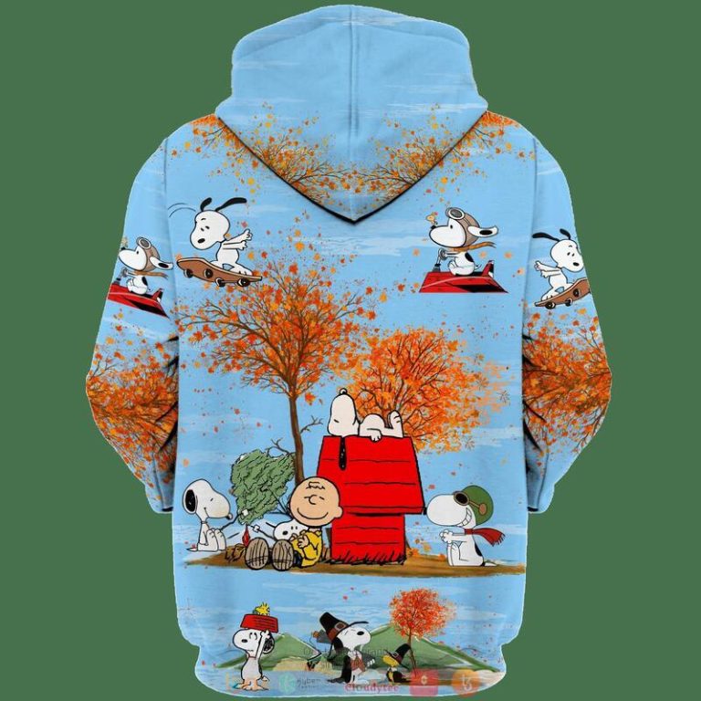 Snoopy-And-Charlie-Brown-Autumn-Time-Blue-3D-Shirt-Hoodie-2