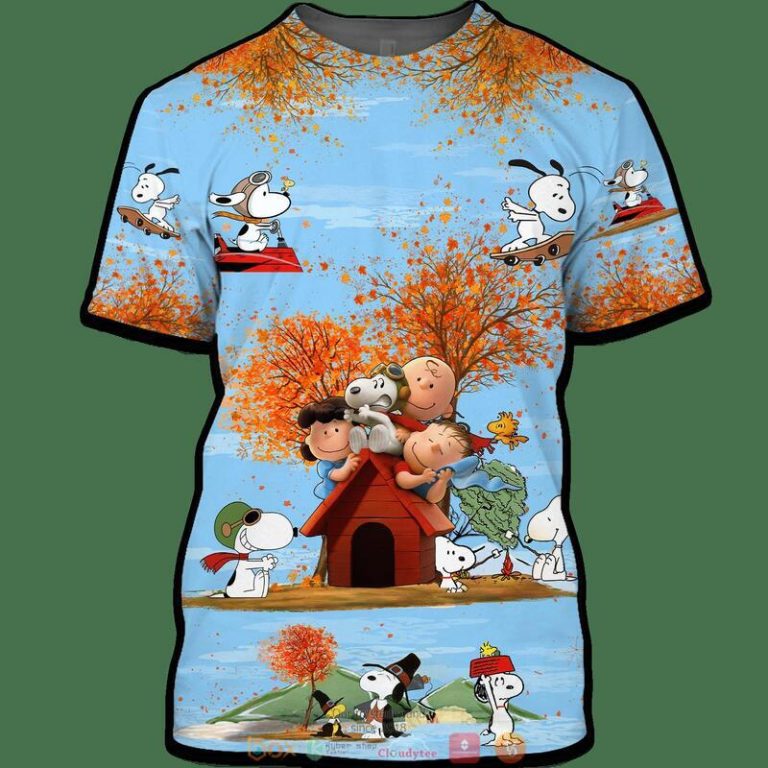 Snoopy-And-Charlie-Brown-Friends-Autumn-Time-Blue-3D-Shirt-Hoodie-3