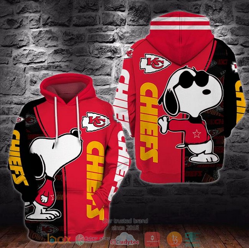 Snoopy Nfl Kansas City Chiefs 3D Hoodie Snoopy Nfl Kansas City Chiefs 3D Hoodie