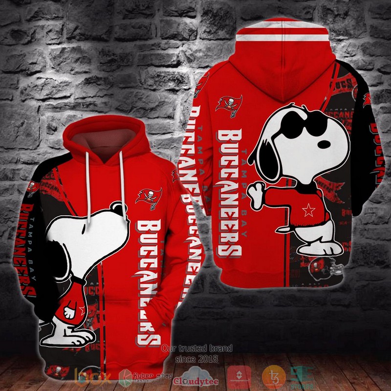 Snoopy Nfl Tampa Bay Buccaneers 3D Hoodie Snoopy Nfl Tampa Bay Buccaneers 3D Hoodie