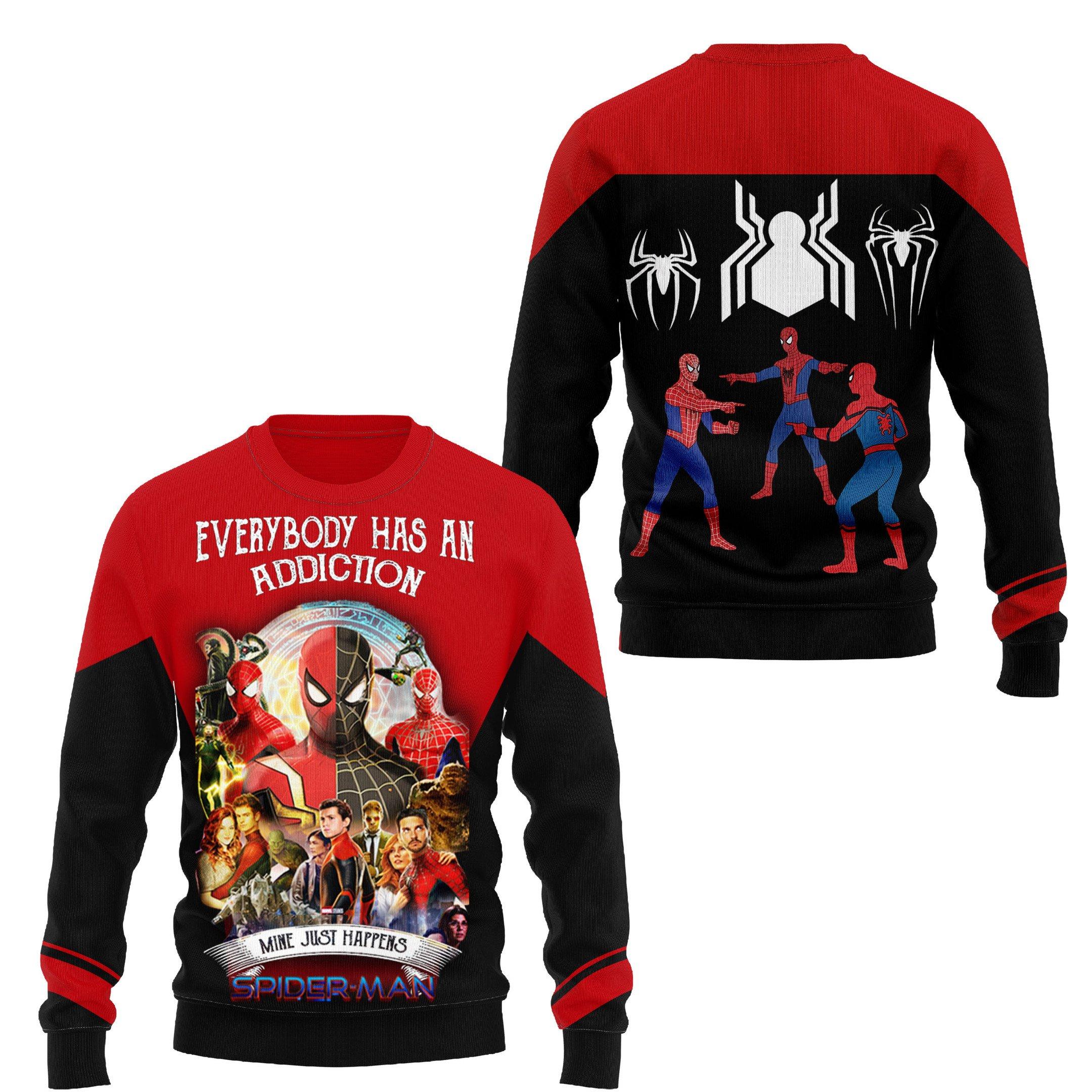 Spider Man Everybody Has An Addiction 3D Shirt Spider Man Everybody Has An Addiction 3D Shirt