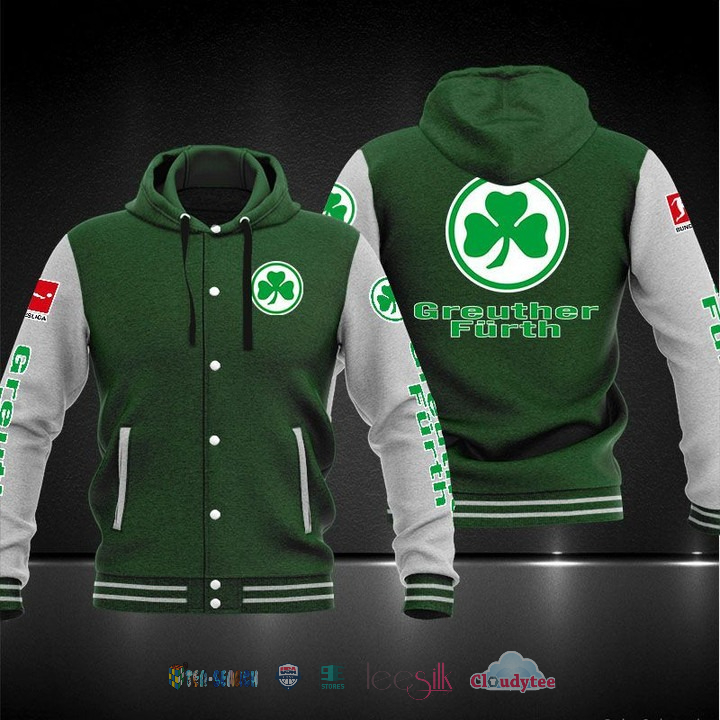 Spvgg Greuther Furth Baseball Hoodie Jacket Spvgg Greuther Furth Baseball Hoodie Jacket