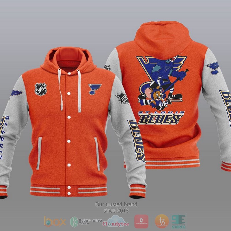St Louis Blues Nhl Tom And Jerry Baseball Hoodie Jacket St Louis Blues Nhl Tom And Jerry Baseball Hoodie Jacket