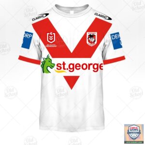 St. George Illawarra Dragons Nrl Personalized 3D Hoodies Home Jersey