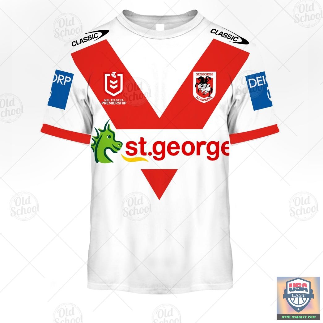 St. George Illawarra Dragons Nrl Personalized 3D Hoodies Home Jersey St. George Illawarra Dragons Nrl Personalized 3D Hoodies Home Jersey