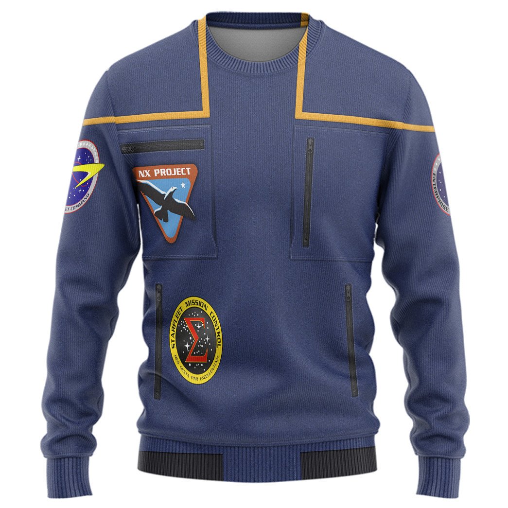 Star Trek Enterprise Captain Jonathan Archer 3D Hoodie Star Trek Enterprise Captain Jonathan Archer 3D Hoodie