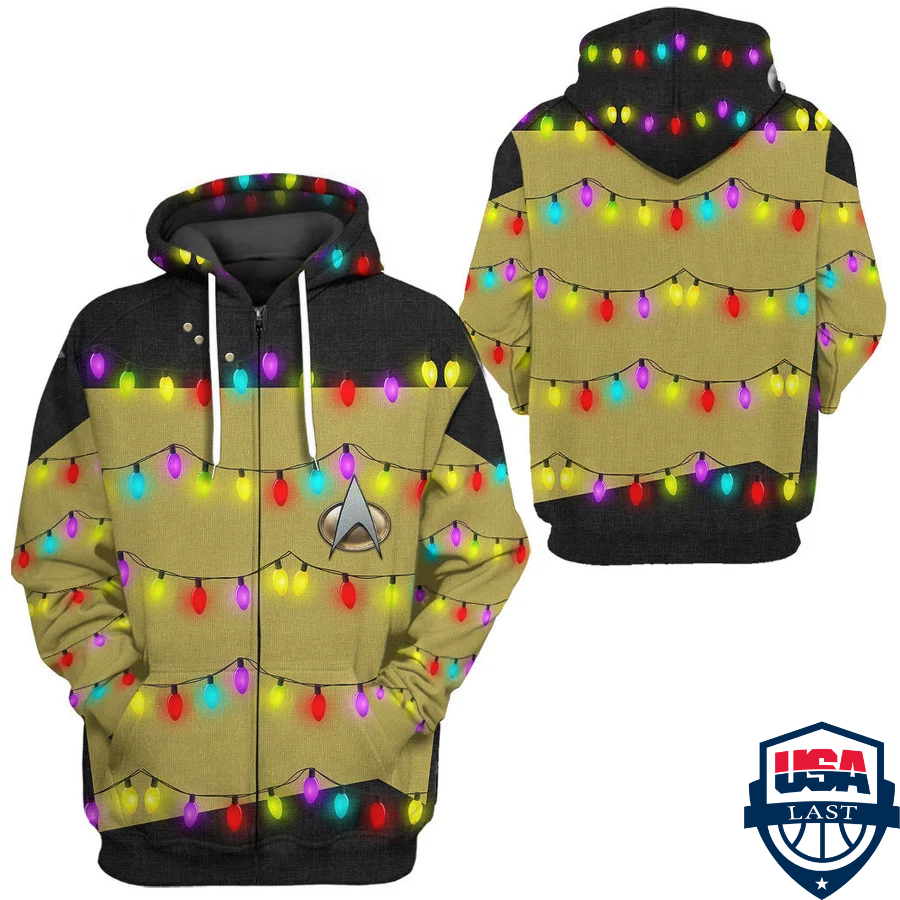 Star Trek The Next Generation 1987 1994 Yellow 3D Hoodie Apparel Star Trek The Next Generation 1987 1994 Yellow 3D Hoodie Apparel