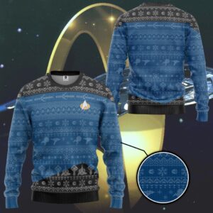 Star Trek The Next Generation 1987 Blue 3D Shirt