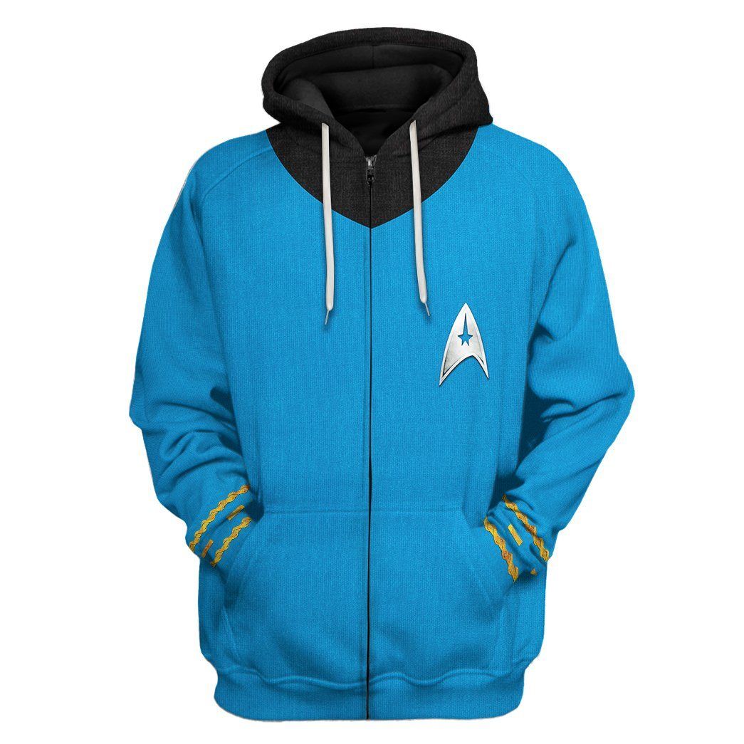 Star Trek The Original Series 1966 1969 Blue 3D Hoodie Star Trek The Original Series 1966 1969 Blue 3D Hoodie
