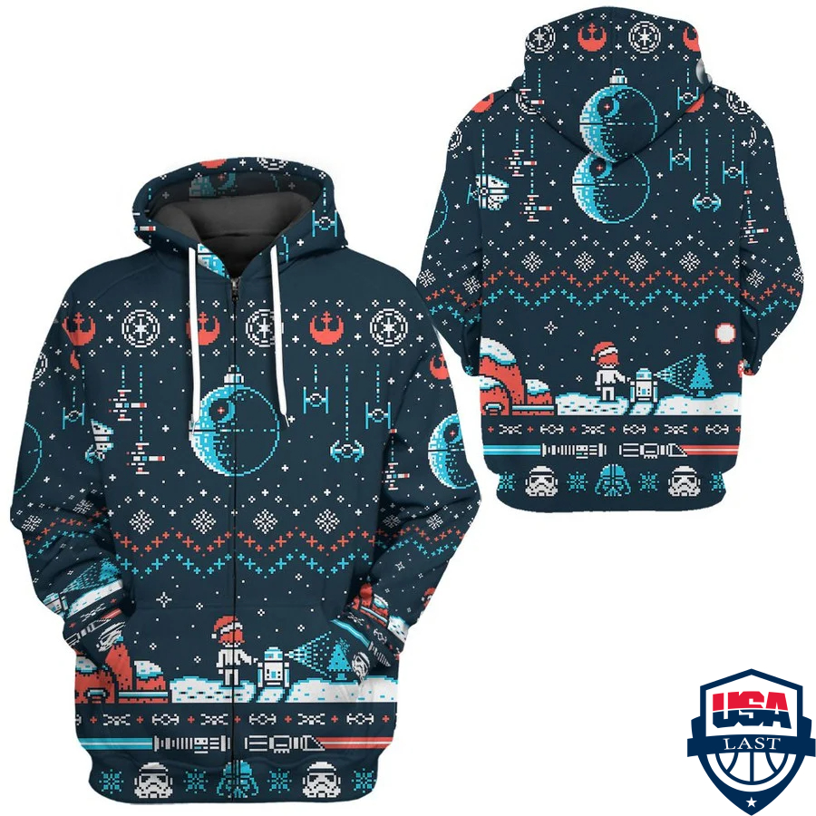 Star Wars Ugly Pattern 3D Hoodie Apparel Star Wars Ugly Pattern 3D Hoodie Apparel